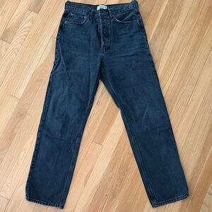 Agolde Straight Leg Jeans - Washed Black